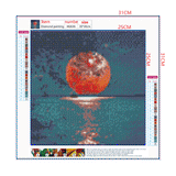 Full Diamond Painting kit - Moon on the lake