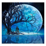 Full Diamond Painting kit - Big moon on the lake
