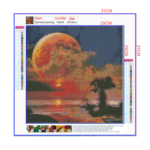 Full Diamond Painting kit - Big moon on the sea