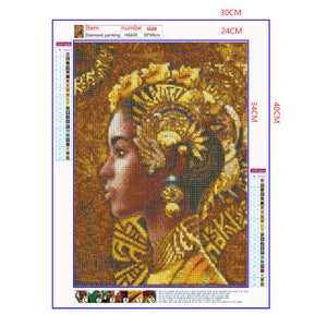 Full Diamond Painting kit - Respectful African Woman