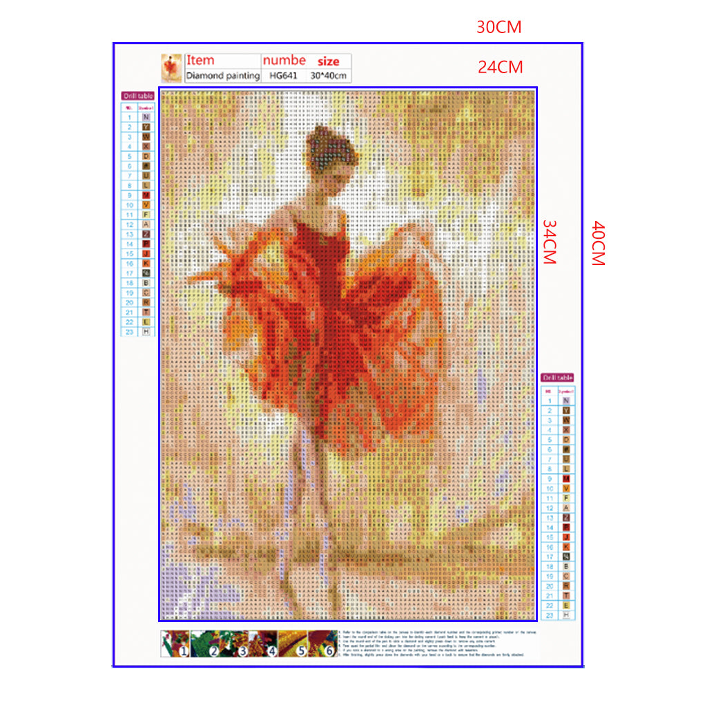 Full Diamond Painting kit - Beautiful ballerina