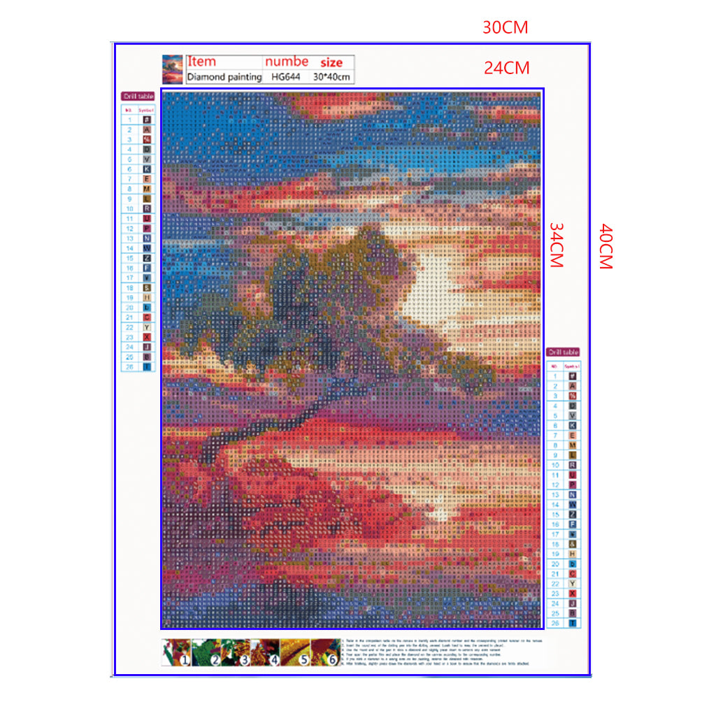 Full Diamond Painting kit - Beautiful sunset on the sea