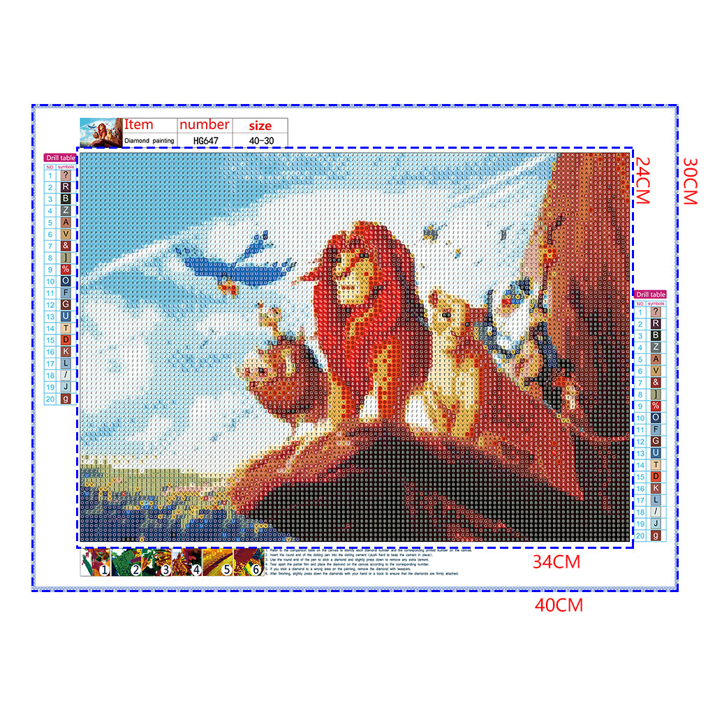 Full Diamond Painting kit - The lion king