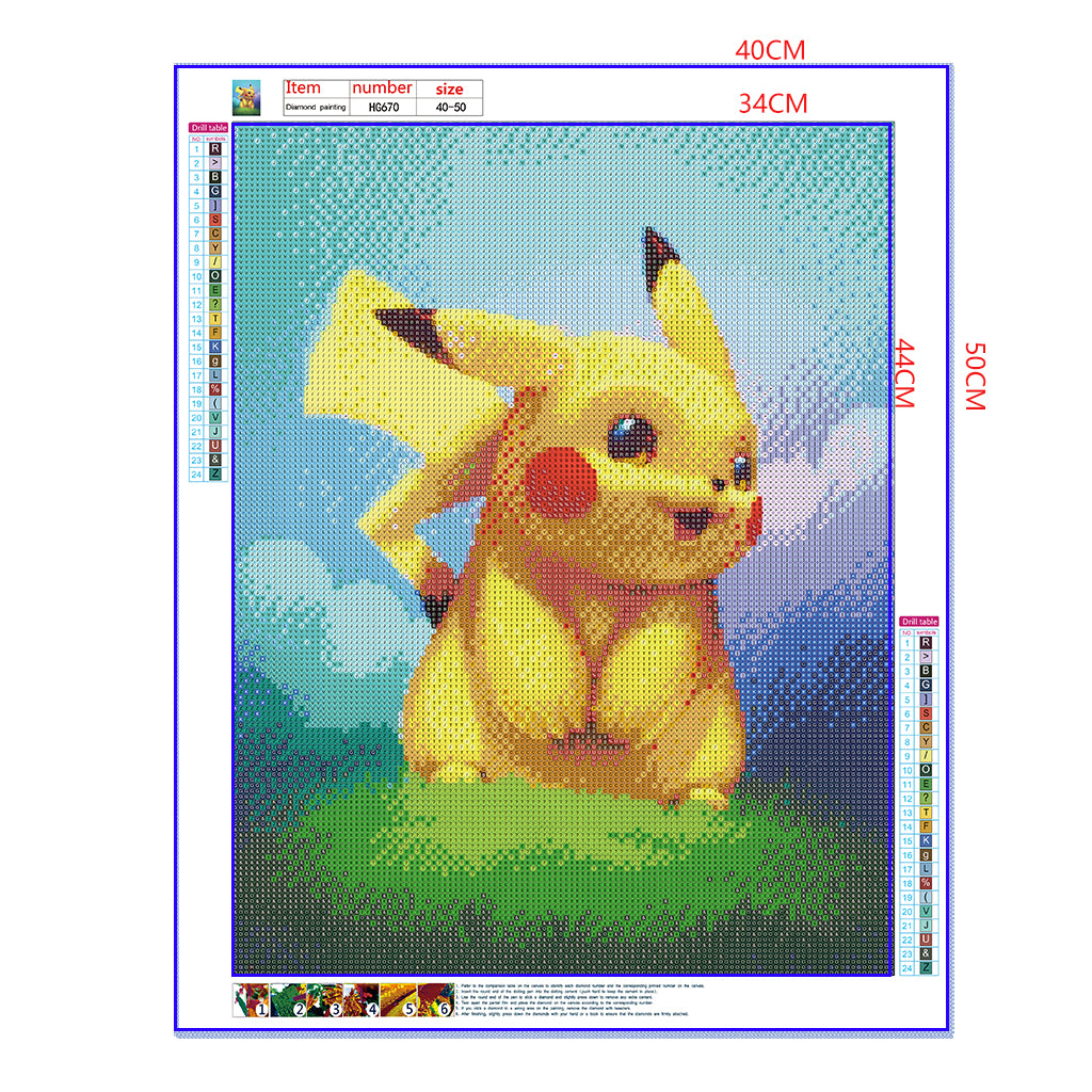 Full Diamond Painting kit - Pikachu (16x20inch)