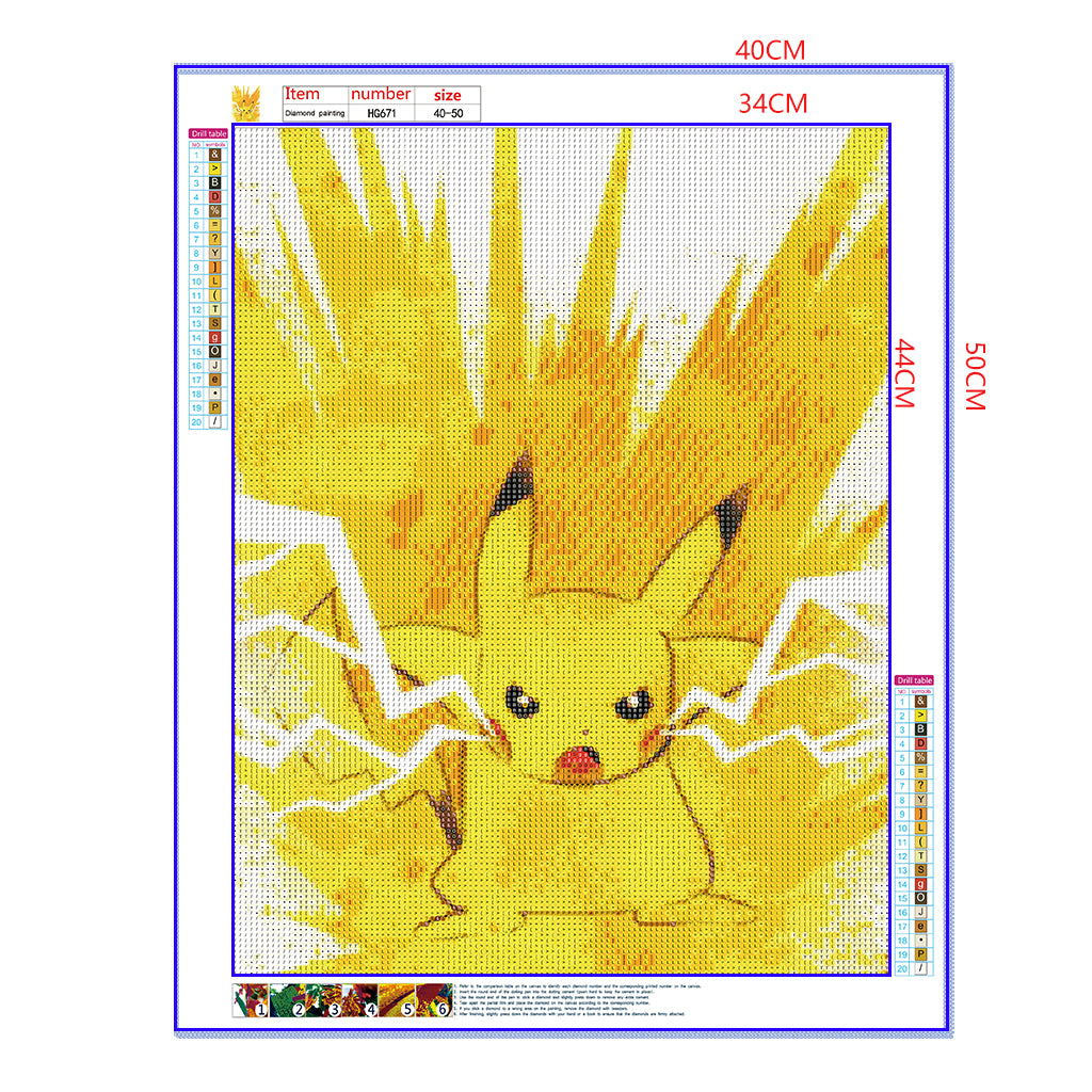 Full Diamond Painting kit - Pikachu (16x20inch)