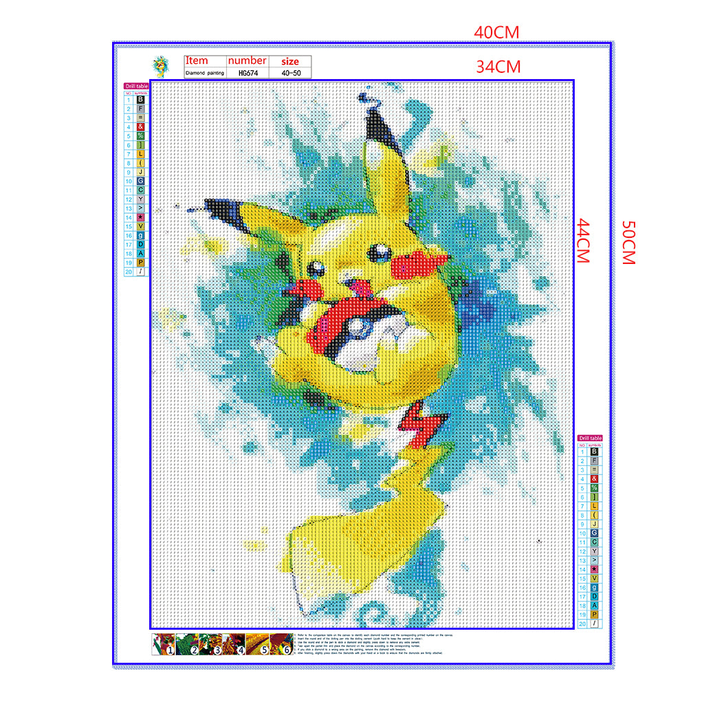 Full Diamond Painting kit - Pikachu (16x20inch)