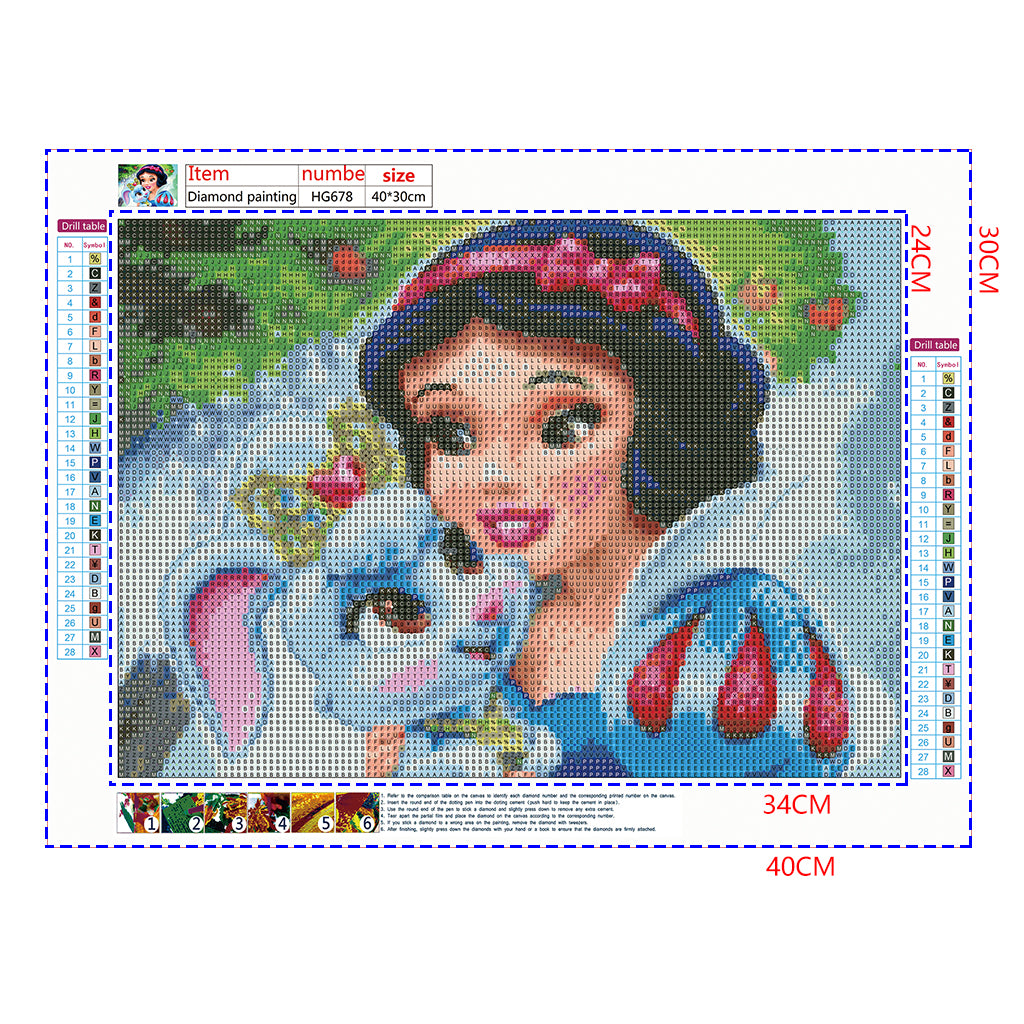 Full Diamond Painting kit - Snow White