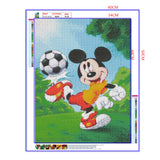 Full Diamond Painting kit - Mickey Mouse playing football (16x20inch)