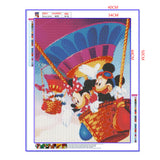 Full Diamond Painting kit - Mickey and Minnie in a hot air balloon (16x20inch)