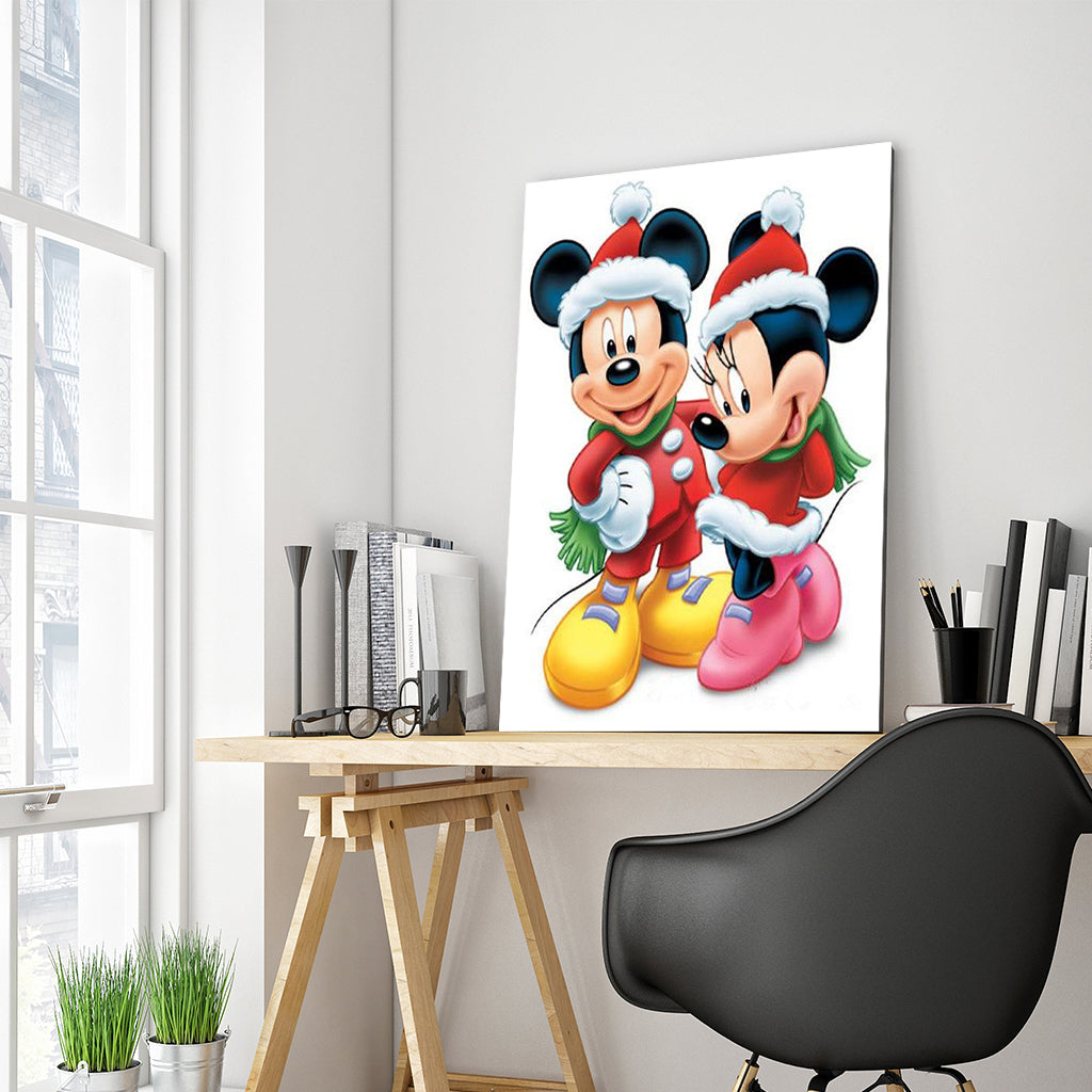 Full Diamond Painting kit - Minnie and Mickey at Christmas (16x20inch)