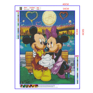 Full Diamond Painting kit - Minnie and Mickey hold hands (16x20inch)