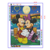 Full Diamond Painting kit - Minnie and Mickey hold hands (16x20inch)