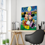 Full Diamond Painting kit - Minnie and Mickey hold hands (16x20inch)