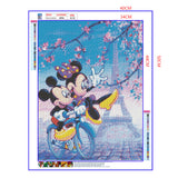 Full Diamond Painting kit - Minnie and Mickey riding a bike (16x20inch)