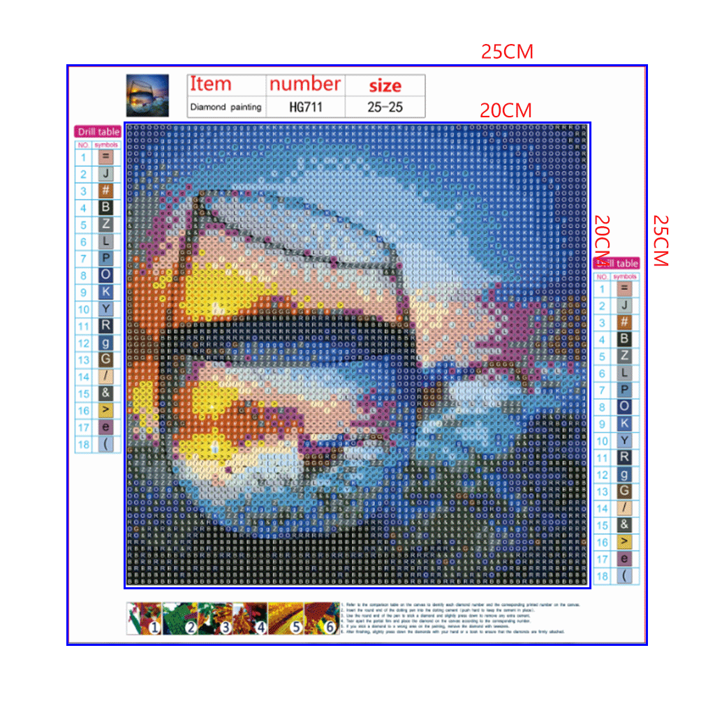 Full Diamond Painting kit - Lake and sunset