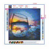 Full Diamond Painting kit - Lake and sunset