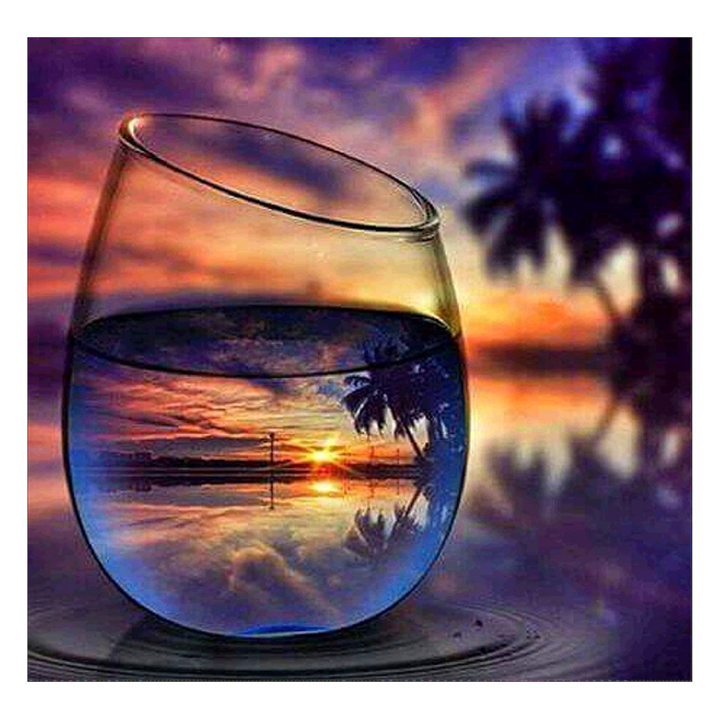 Full Diamond Painting kit - Lake and sunset