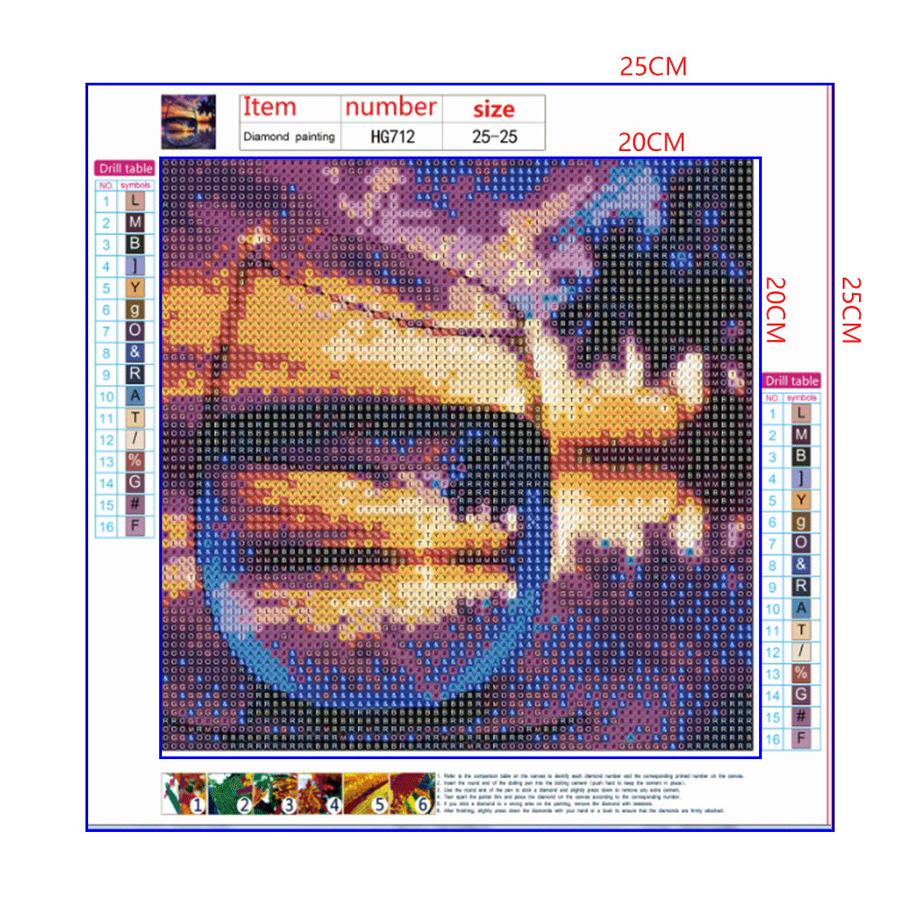 Full Diamond Painting kit - Lake and sunset
