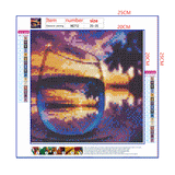 Full Diamond Painting kit - Lake and sunset