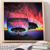 Full Diamond Painting kit - The sea and tree
