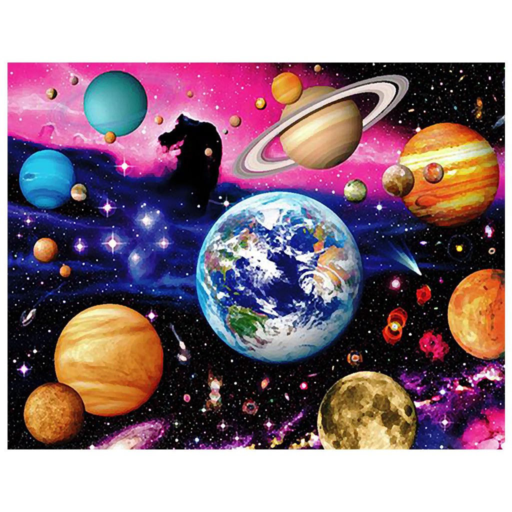 Full Diamond Painting kit - Happy planets