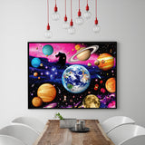 Full Diamond Painting kit - Happy planets