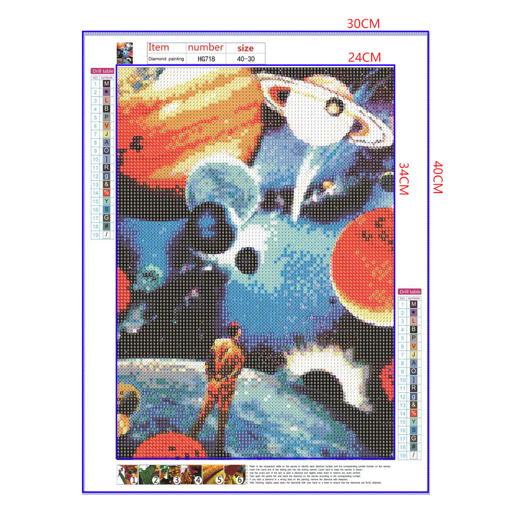 Full Diamond Painting kit - Man visit the planets