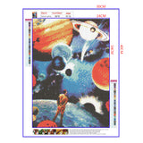 Full Diamond Painting kit - Man visit the planets