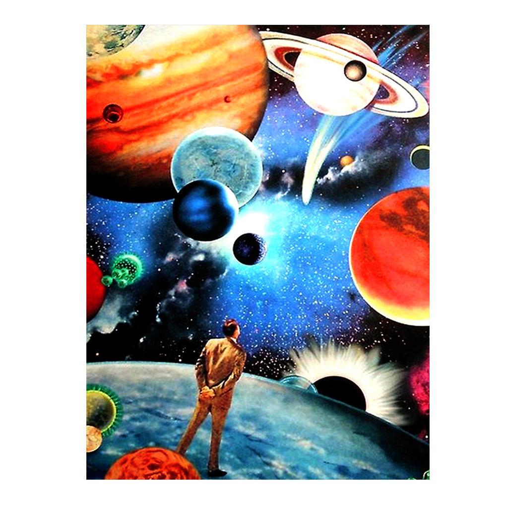 Full Diamond Painting kit - Man visit the planets