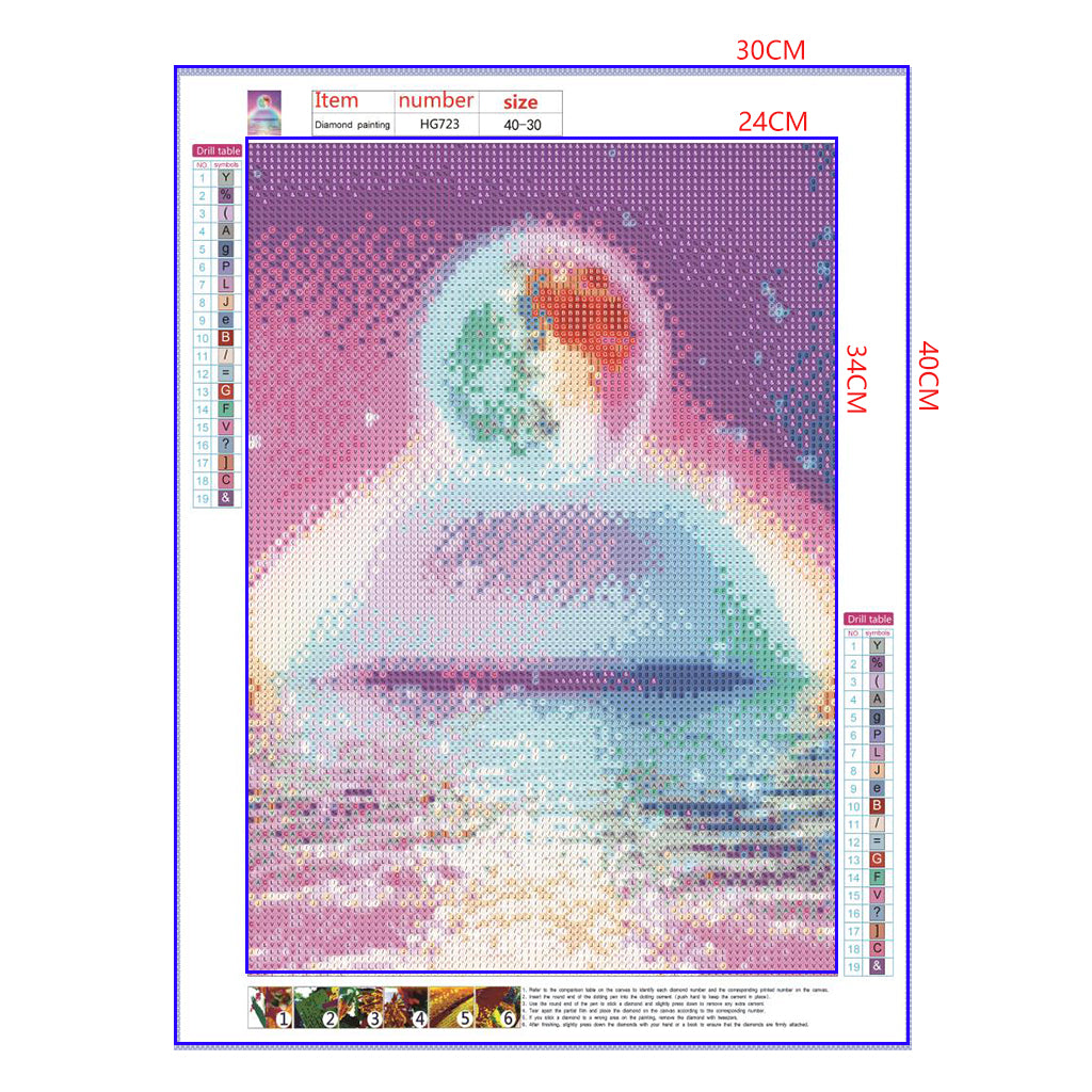Full Diamond Painting kit - Beautiful rainbow and planet