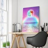 Full Diamond Painting kit - Beautiful rainbow and planet