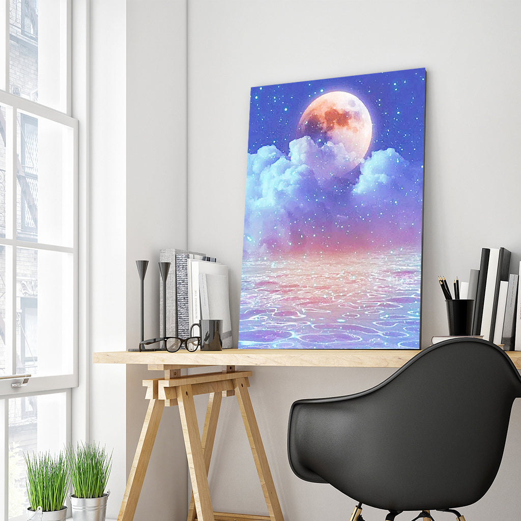 Full Diamond Painting kit - Beautiful moon and sea