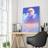 Full Diamond Painting kit - Beautiful moon and sea
