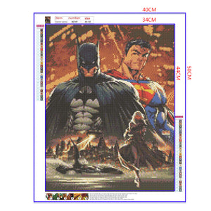 Full Diamond Painting kit - Batman Superman (16x20inch)