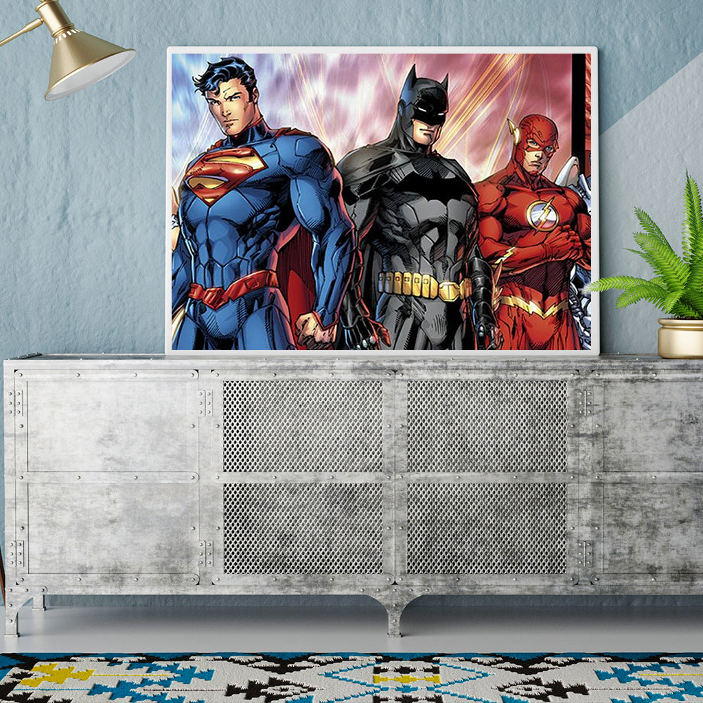 Full Diamond Painting kit - Batman Superman Flash
