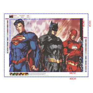 Full Diamond Painting kit - Batman Superman Flash