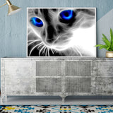 Full Diamond Painting kit - Cat's blue eyes