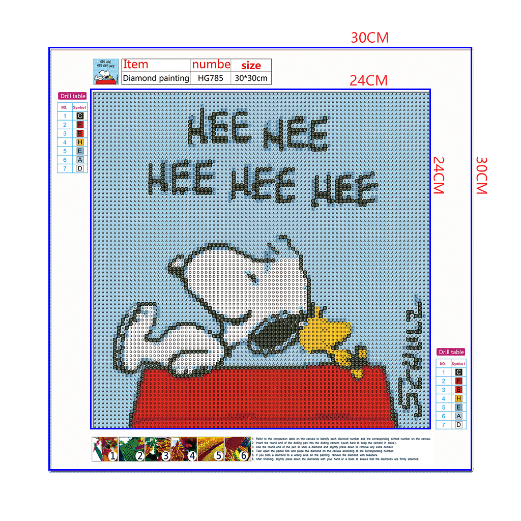 Full Diamond Painting kit - Dog Snoopy