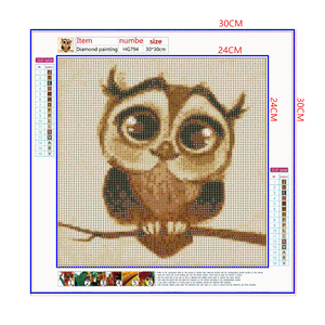 Full Diamond Painting kit - Cute owl