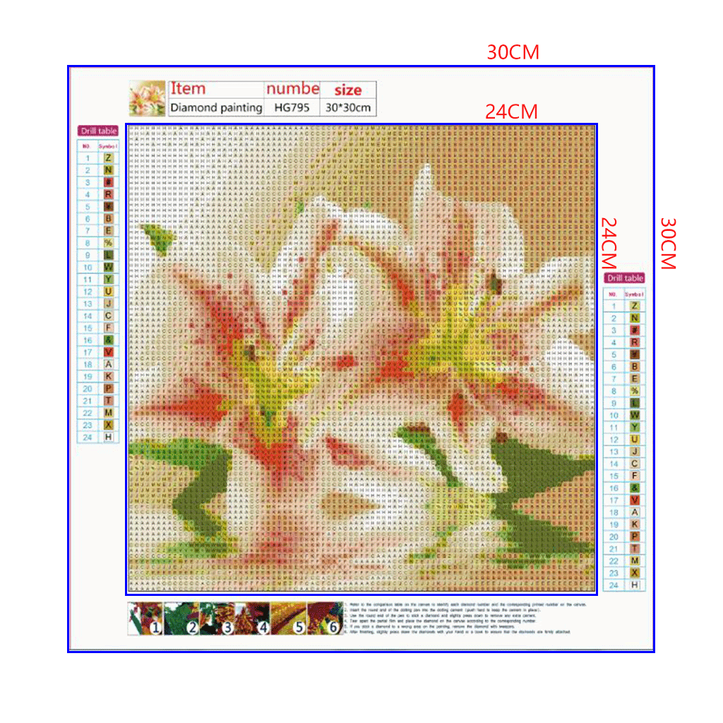 Full Diamond Painting kit - lily