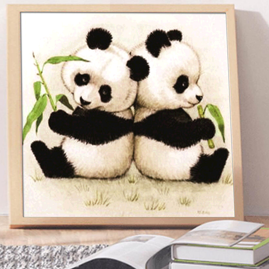 Full Diamond Painting kit - Cute pandas