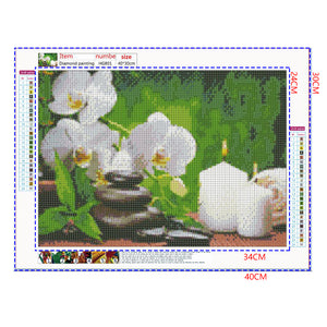 Full Diamond Painting kit - Flowers, stones and candles