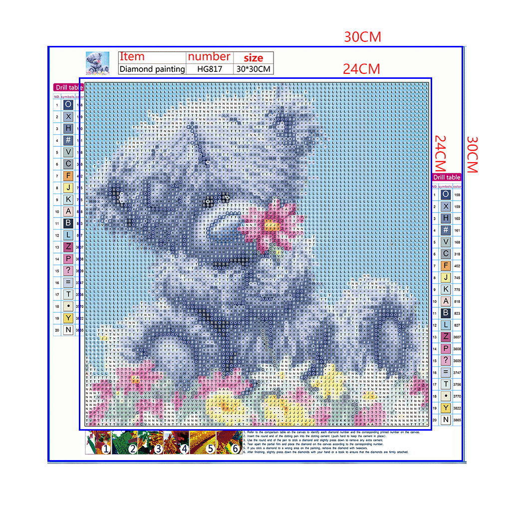 Full Diamond Painting kit - Bear doll
