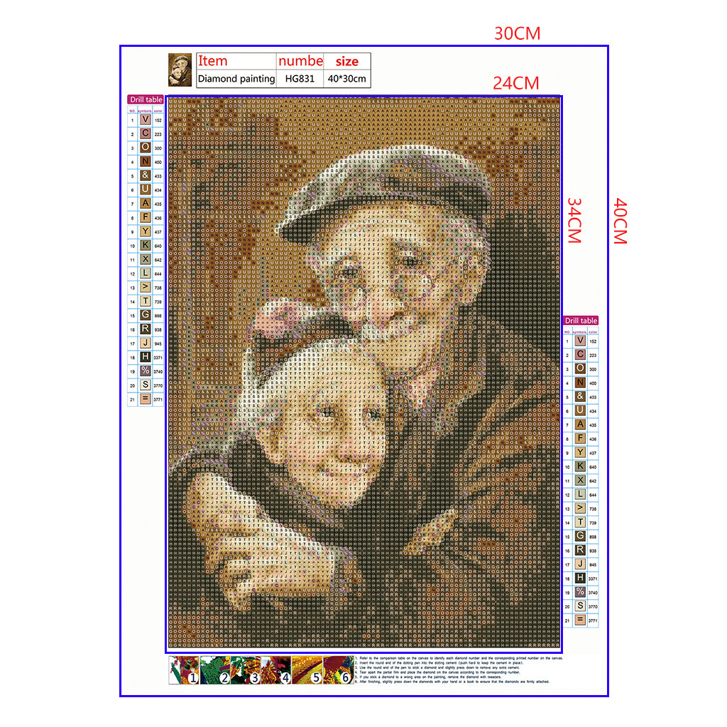 Full Diamond Painting kit - Happy old couple
