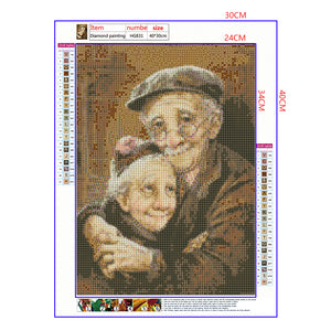 Full Diamond Painting kit - Happy old couple