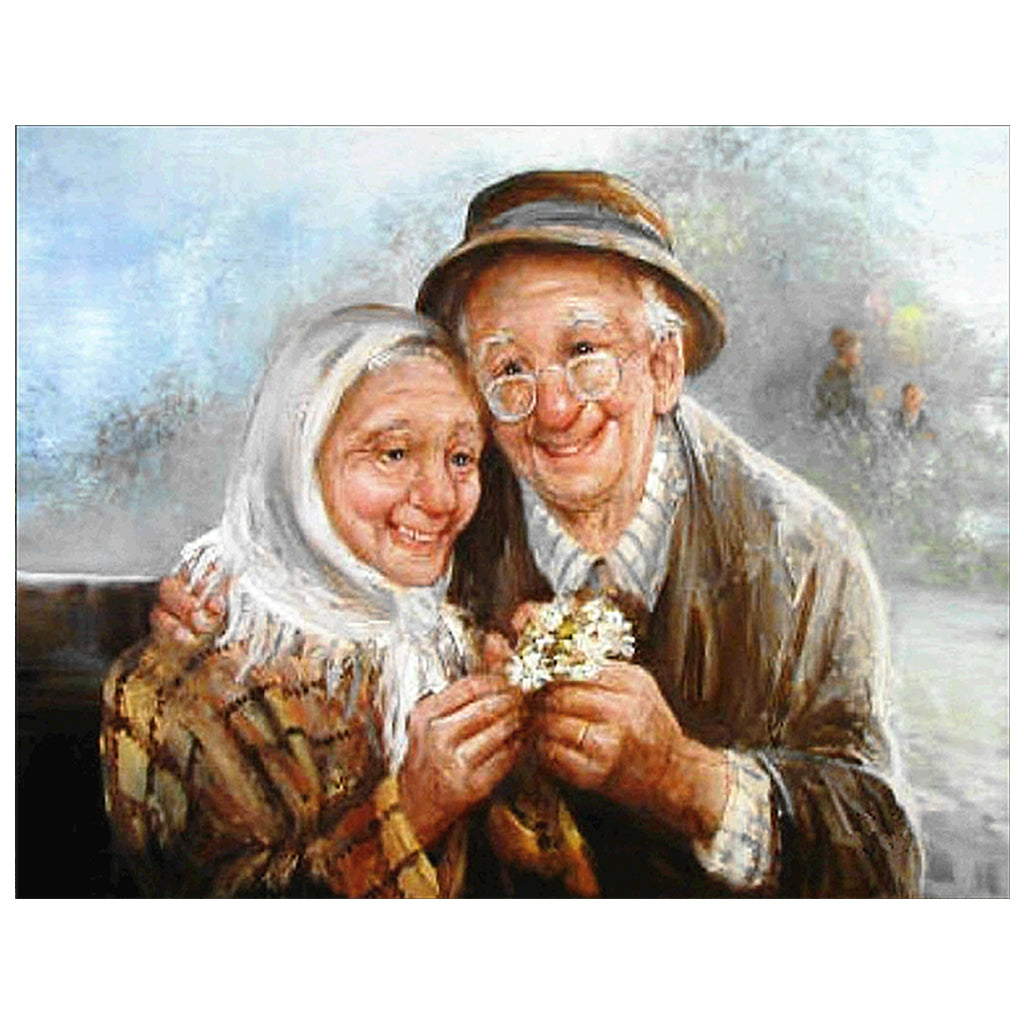 Full Diamond Painting kit - Old couple in love