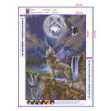 Full Diamond Painting kit - Wolf under the moon