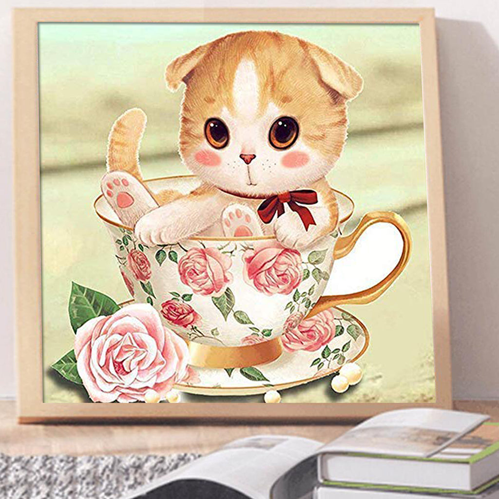 Full Diamond Painting kit - Cute little cat