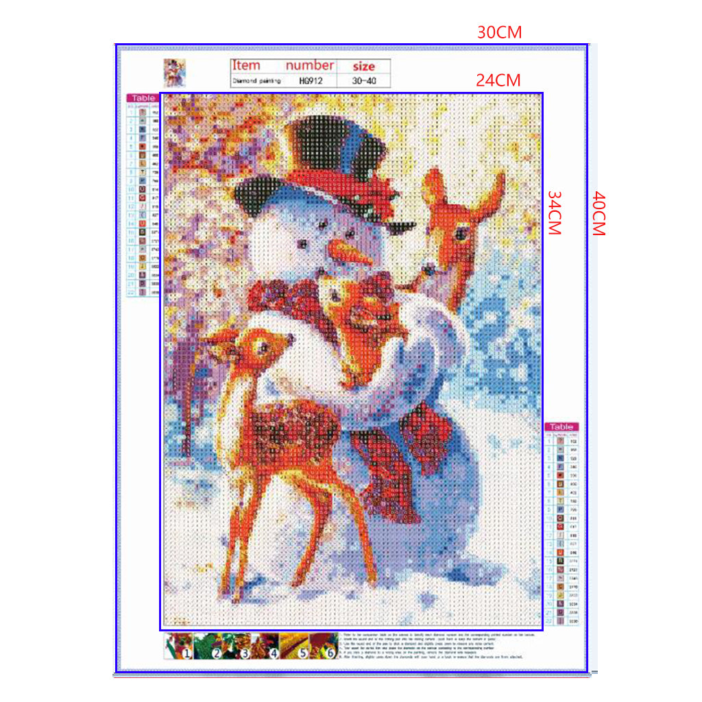 Full Diamond Painting kit - Christmas snowman and deers