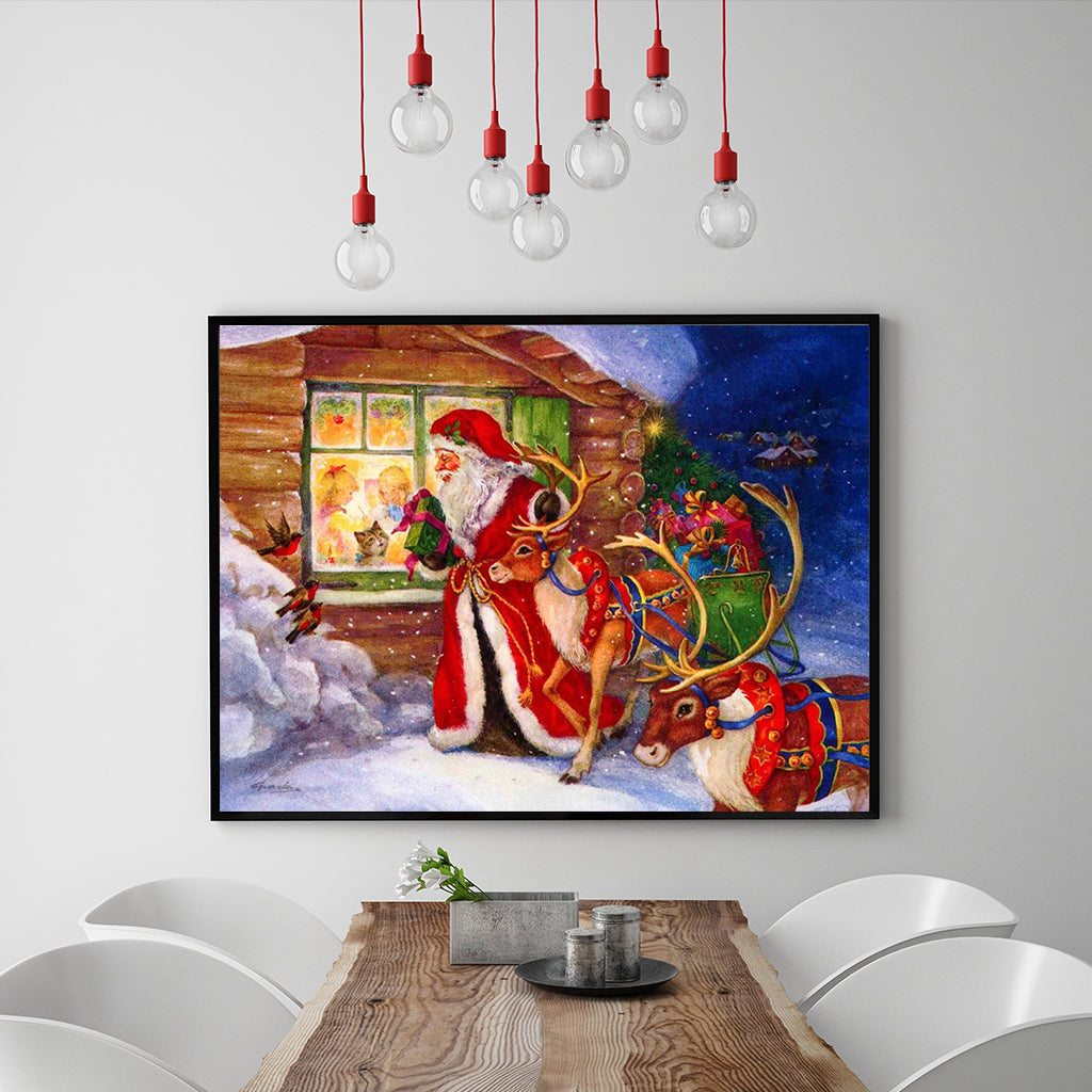 Full Diamond Painting kit - Santa Claus giving gifts